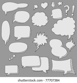 cute doodle speech bubble