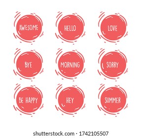 Cute doodle. speech. social media