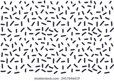 Cute doodle sprinkles vector seamless pattern. Playful scribble background on white