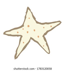 Cute Doodle Star Fish Aquatic Animal In the Ocean Design