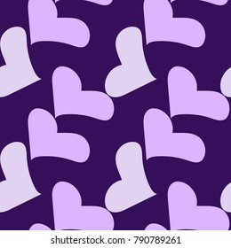 Cute doodle style hearts seamless vector pattern. Valentine's Day
