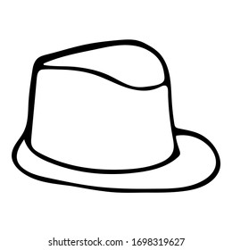 
cute doodle vector outline hat