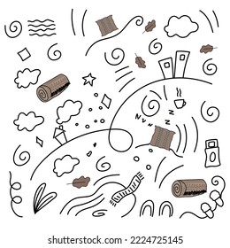 A cute doodle with warm cozy things