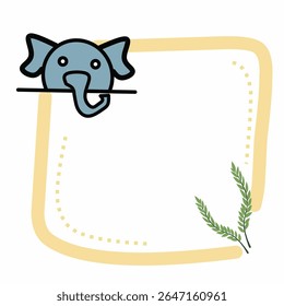 Cute Doodles Border Frame Hand Drawing