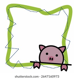 Cute Doodles Border Frame Hand Drawing