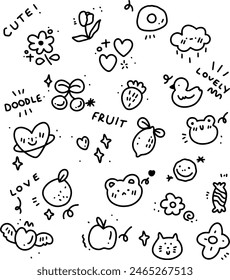 cute doodles design for templates.