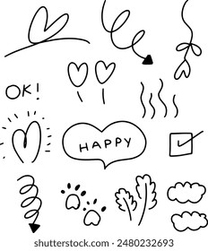 cute doodles design for templates.
