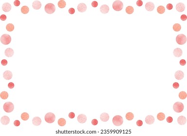 Cute dot frame illustration material