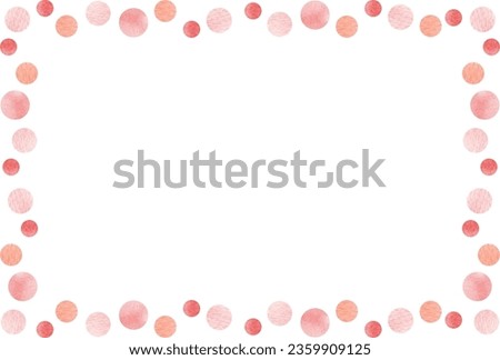 Cute dot frame illustration material