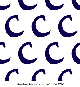 Cute dotted Alphabet seamless pattern. Vector illustration. Element for design. Kids alphabet.