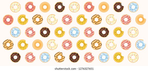 Cute Doughnut Pattern 