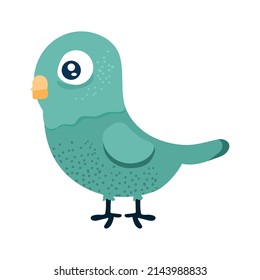 cute dove animal tender character