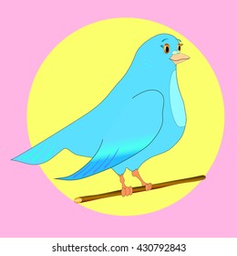 A cute dove cartoon character