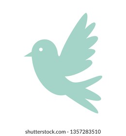cute dove flying icon