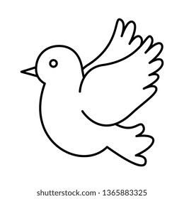 cute dove flying icon