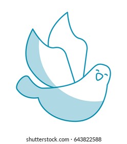 cute dove flying icon