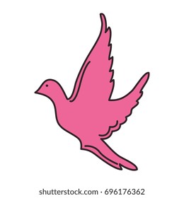 cute dove flying icon