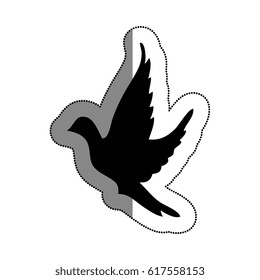 cute dove isolated icon