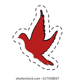 cute dove isolated icon