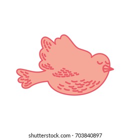 cute dove isolated icon