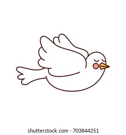 cute dove isolated icon