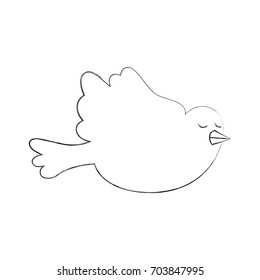 cute dove isolated icon