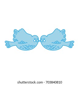 cute doves flying icon