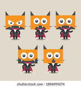 Cute Dracula Box Face Expression