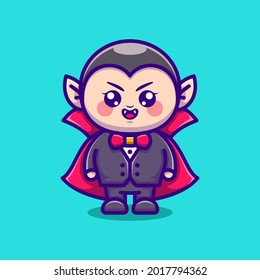 Cute dracula character cartoon design