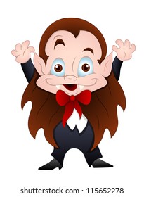 Cute Dracula Vector Illustration