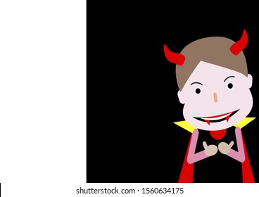 Cute  Dracula  with white empty space  for text or ad   cartoon vector eps.10