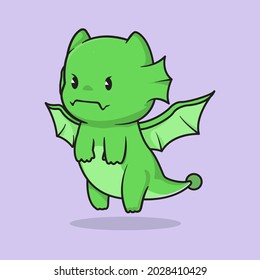 Cute dragon cartoon character design