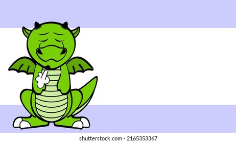 cute dragon cartoon poster background illustration in vector format
