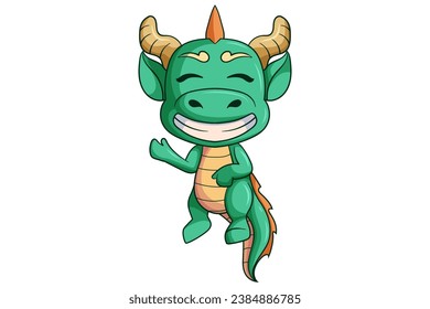 Cute Dragon Character Design Illustration