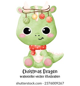 Cute Dragon, Christmas, Christmas Dragon, Merry Christmas, Year of the Dragon