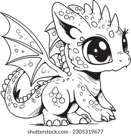 Cute Dragon coloring pages for kids and adults 