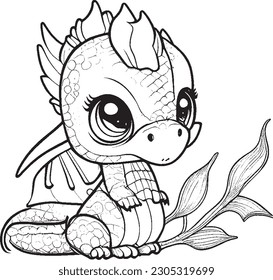 Cute Dragon coloring pages for kids and adults 