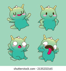 cute dragon drawing cartoon, dragon sticker
