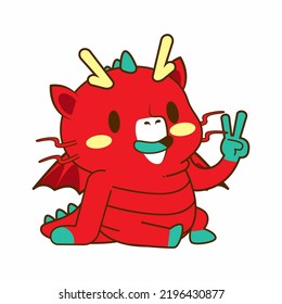 cute dragon drawing cartoon, dragon sticker