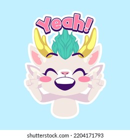 cute dragon drawing cartoon, dragon sticker