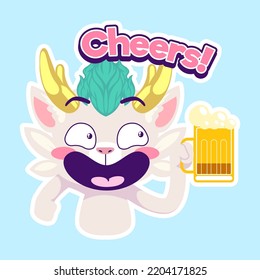 cute dragon drawing cartoon, dragon sticker