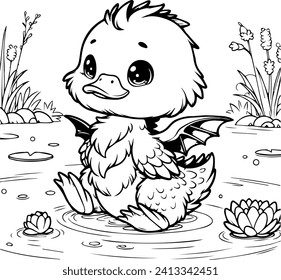 cute dragon duckling coloring book will entertain and 
 will keep your child busy all day long 