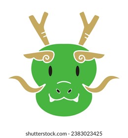 Icono de la cara del dragón de corte
