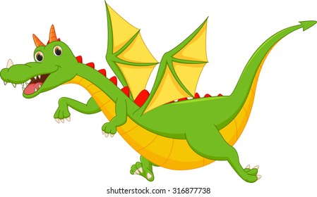 cute dragon flying