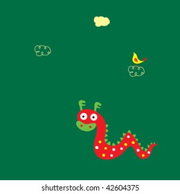 cute dragon greeting card