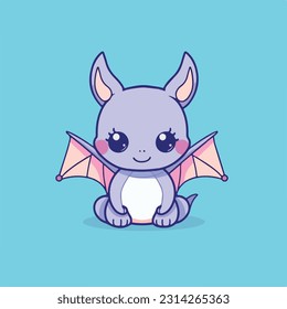 Cute Dragon illustration Dragon kawaii chibi vector drawing style Dragon cartoon