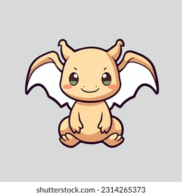 Cute Dragon illustration Dragon kawaii chibi vector drawing style Dragon cartoon