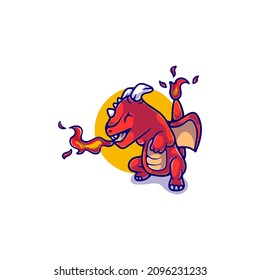 cute dragon illustration, suitable for a cute dragon t-shirt or mascot design