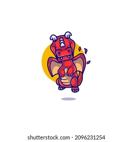 cute dragon illustration, suitable for a cute dragon t-shirt or mascot design