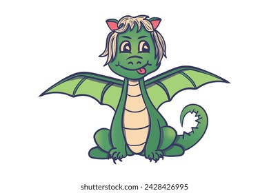 Cute dragon, Kids dragon, Cute mythical animal, Cartoon Dragon, Kids Dragon, Vector, Fantasy creature, Children's illustration, Whimsical, Adorable